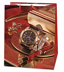 Antella Пакет подарочный бумажный 26х32х13см L Часы